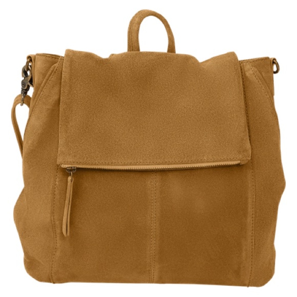 NWT FREE PEOPLE Camilla Suede Backpack Bronze Brown